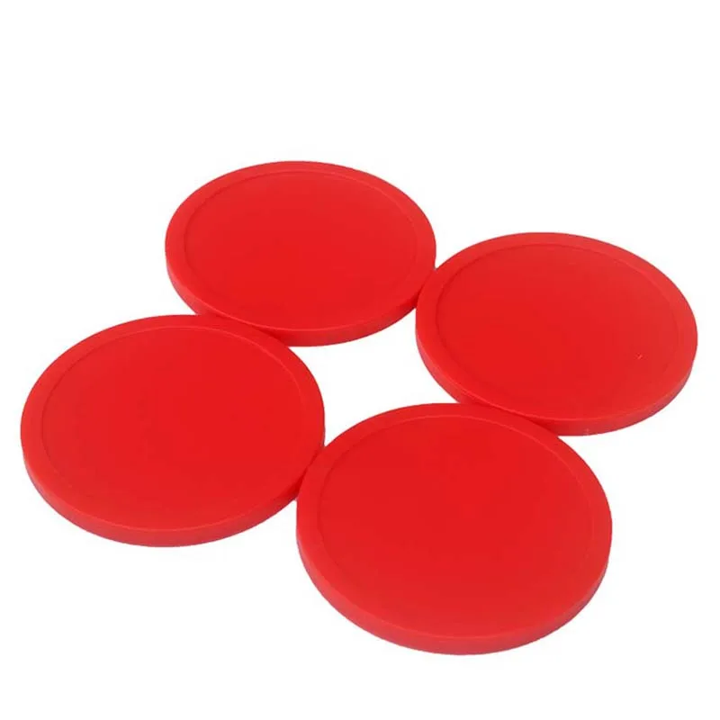 4Pcs Air Hockey Pucks 64mm Red Air Hockey Table Mini 5mm Ice Hockey Piece Air Suspension Accessories Ball Sport Tools