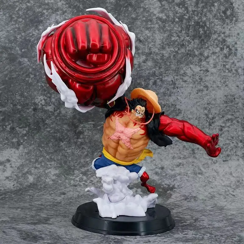 30cm One Piece Luffy Great Saruwang Gun 4th Gear Big Fist Luffy Anime Action Figure Model Pvc Statue Doll Collection Toys Gift