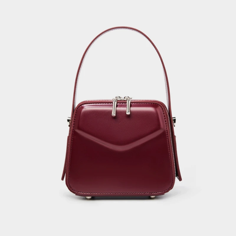 

Hifashion Chic Small Genuine Leather Handbags For Women 2025 Luxury Designer Top Handle Box Purse Ladies Shoulder Crossbody Bags