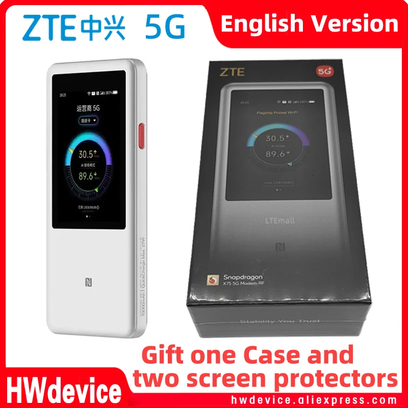 Versão em inglês novo zte u60 pro mu5250 5g bolso wifi roteador 5g