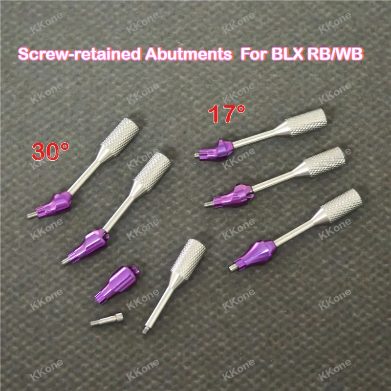 5Pcs Dental Multi Screw-retained Abutments 17° 30° For Straumann BLX RB WB Dental Implant Accessories