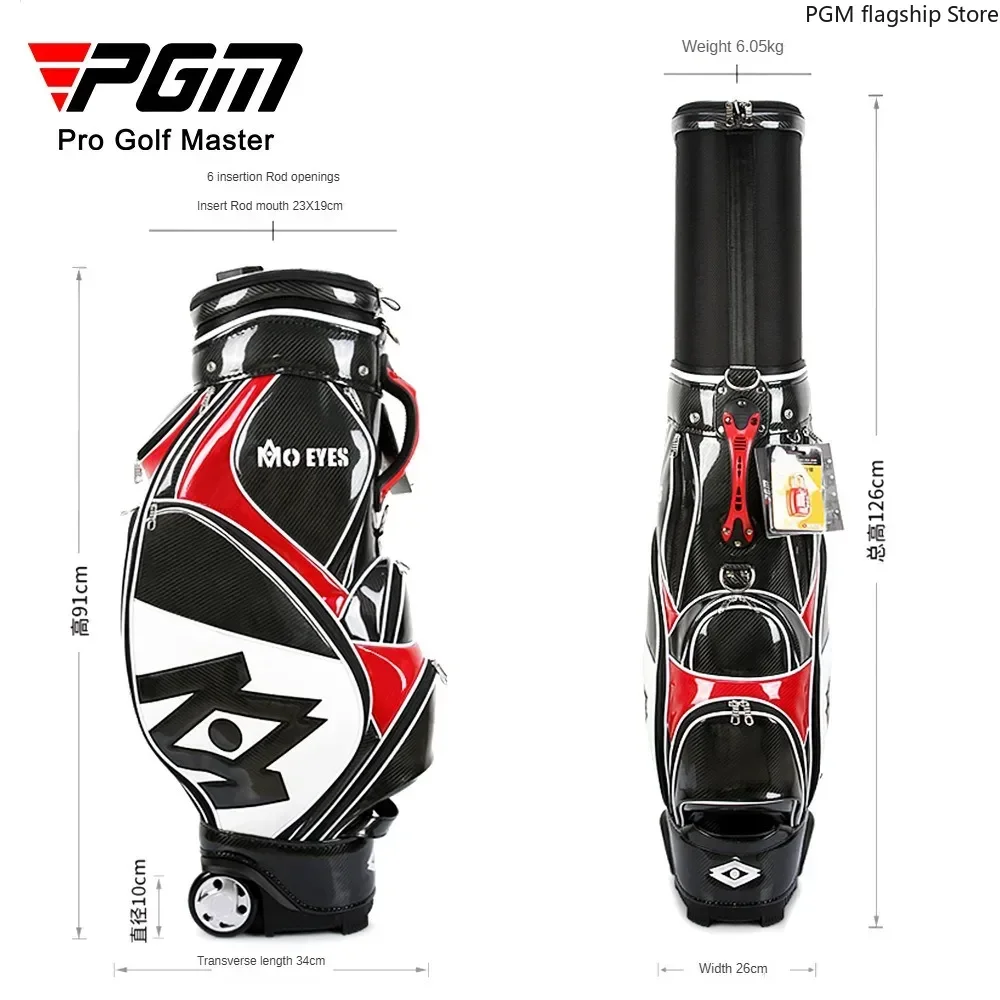 PGM-impermeável PU Golf Bag, companhia aérea verificado Club Bag, Soft Ball Cap, Crystal, QB058, Novo