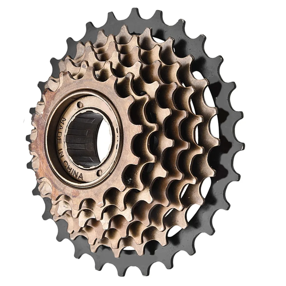 

14-28T Bicycle Freewheel 7 Speed Black and Brown Bike Cassette Sprocket High Carbon Steel Easy Installation