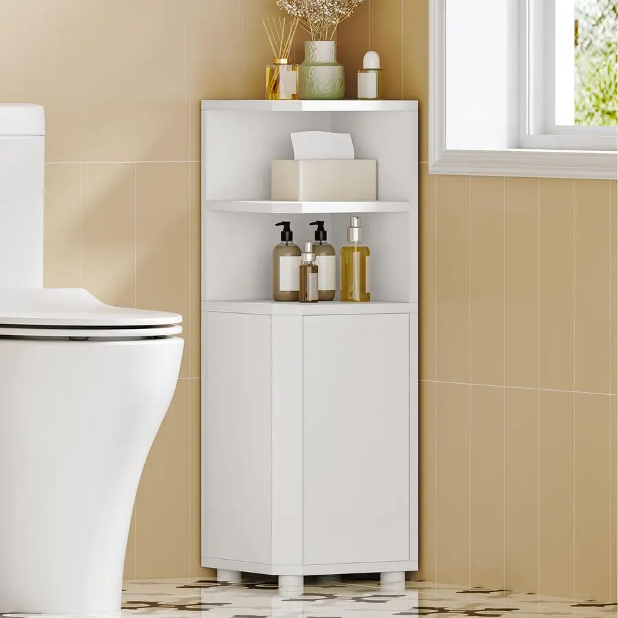 

Cabinet, Small Bathroom Corner Cabinet with Doors, Narrow Storage Cabinets with Adjustable Shelves, Bathroom Organi Customizable