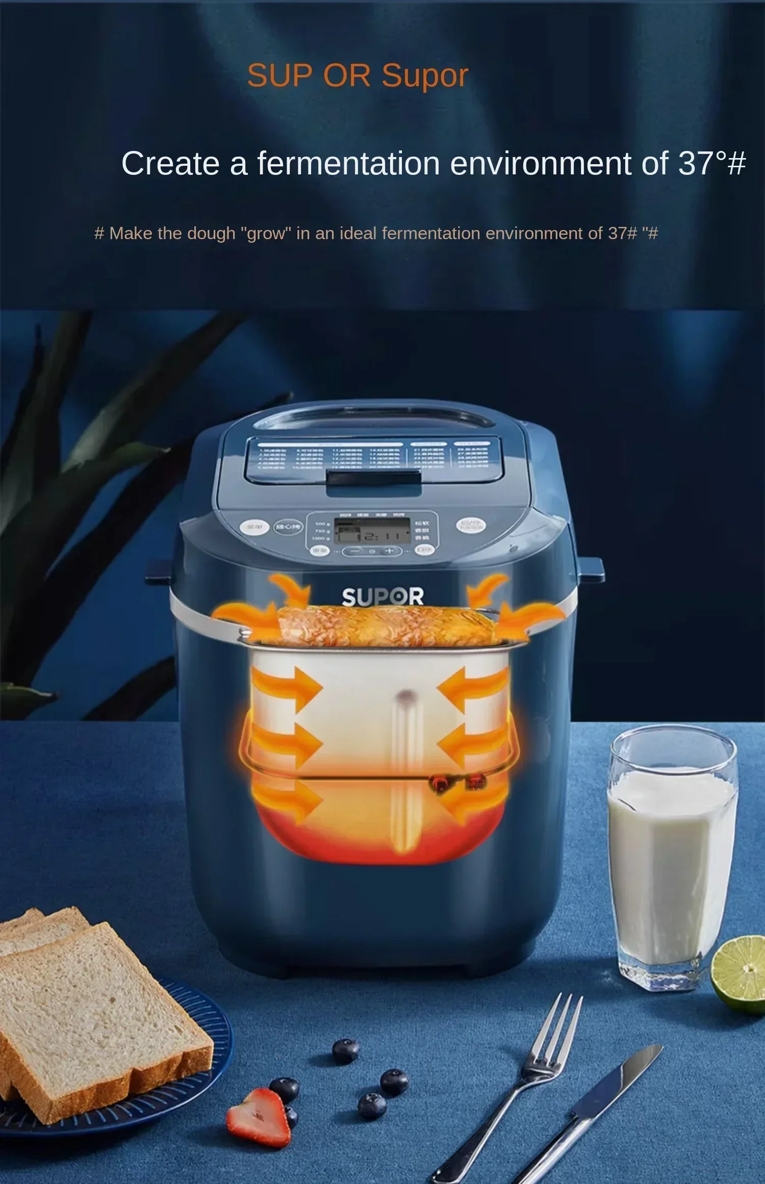 SUPOR-Machine à petit-déjeuner automatique, appareil multifonctionnel pour ferWhitedes brioches et cuire des toasts, 220V, JxMachine