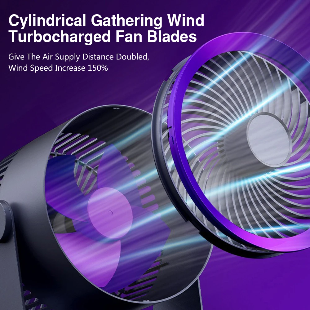 4000mah Multifunction Electric Fan  Rechargeable air circulation Stand Fans Summer Cooling Camping fan Portable air conditioner