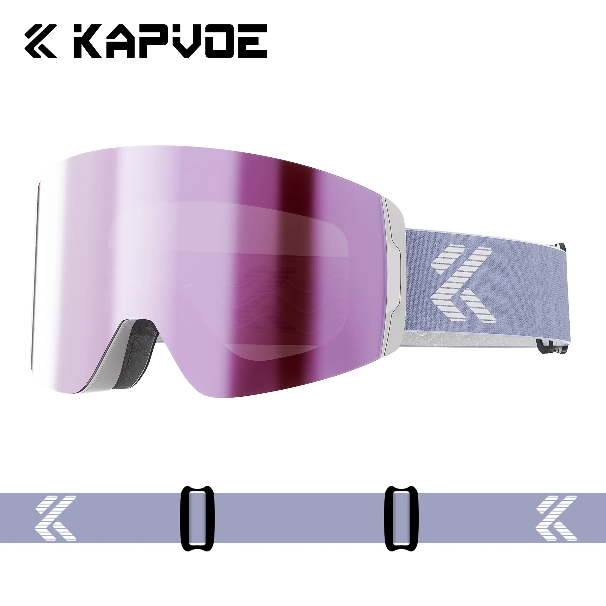 KAPVOE hiver extérieur lunettes de Ski photochromiques Double aimant adsorbe les couches UV400 revêtements Anti-buée hommes femmes Snowboard Ski