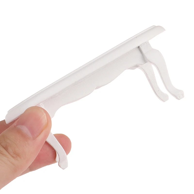 1Pc Poppenhuis Miniatuur Houten Teatable Model Mini Simulatie Witte Theetafel Poppenhuis Decor Meubels Speelgoed Accessoires