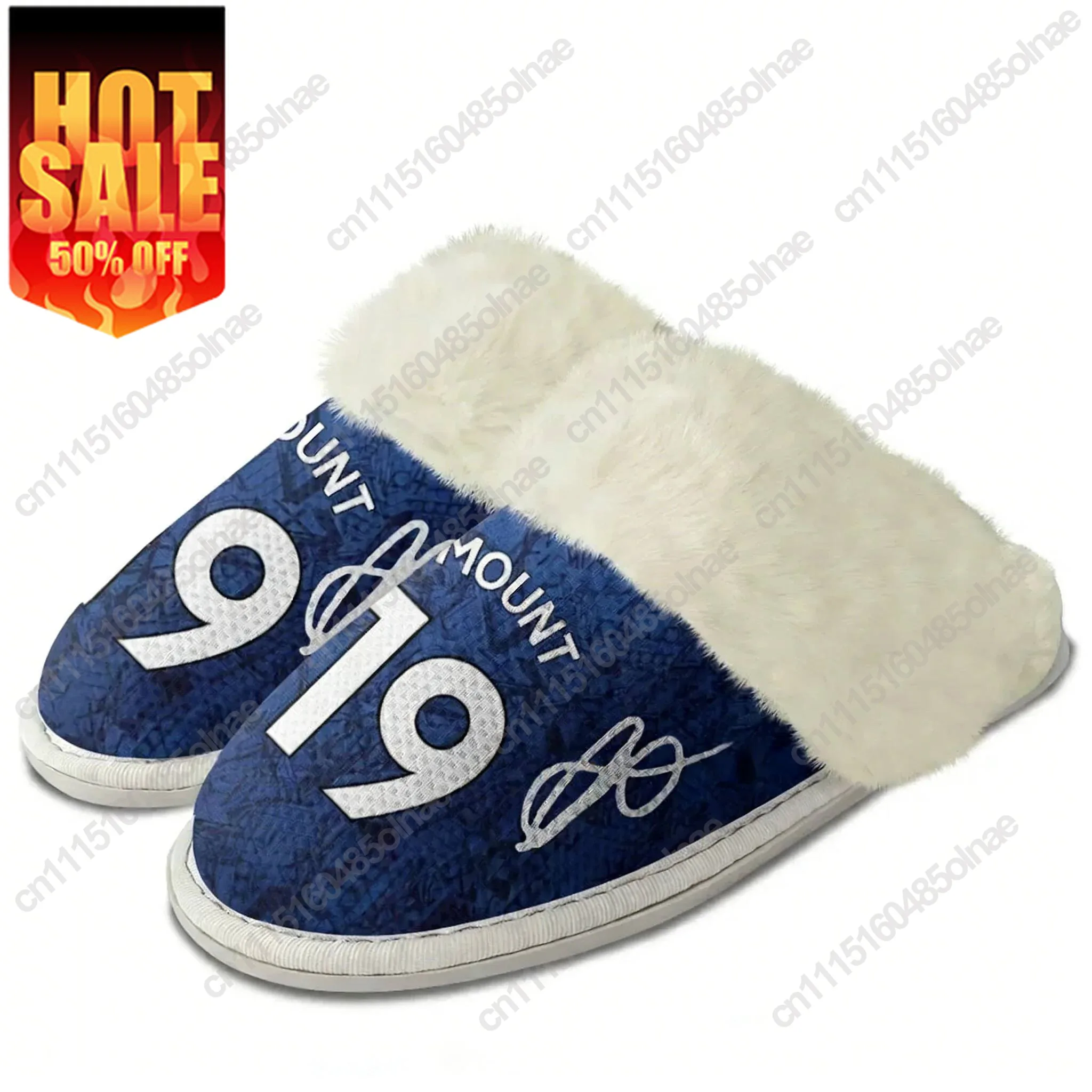 England Plush Slippers Keep Warm Shoes Mens Womens Mason Mount Home Cotton Bedroom Customized Thermal Lightweight Slipper DIY