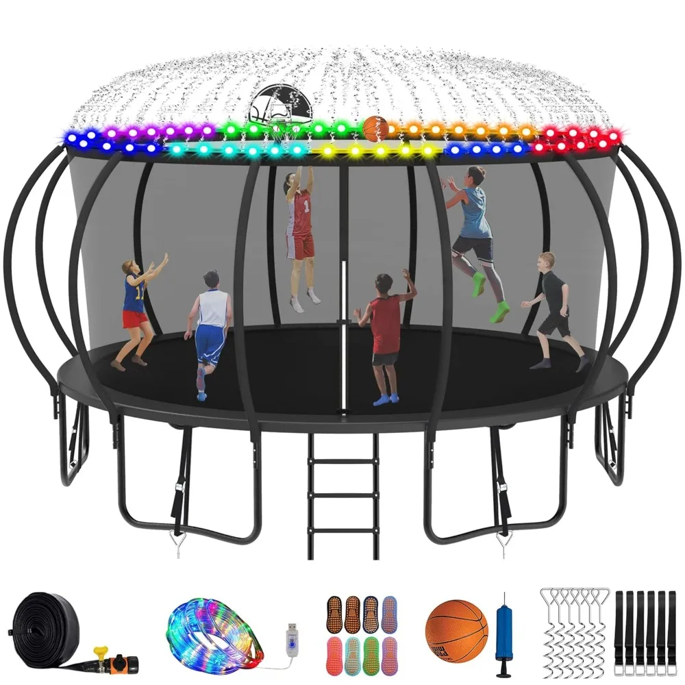 

Батут 1500 фунтов (680 кг) 10 футов для детей и взрослых, беззазорный дизайн, в форме тыквы, для заднего двора, с подсветкой, на заказ