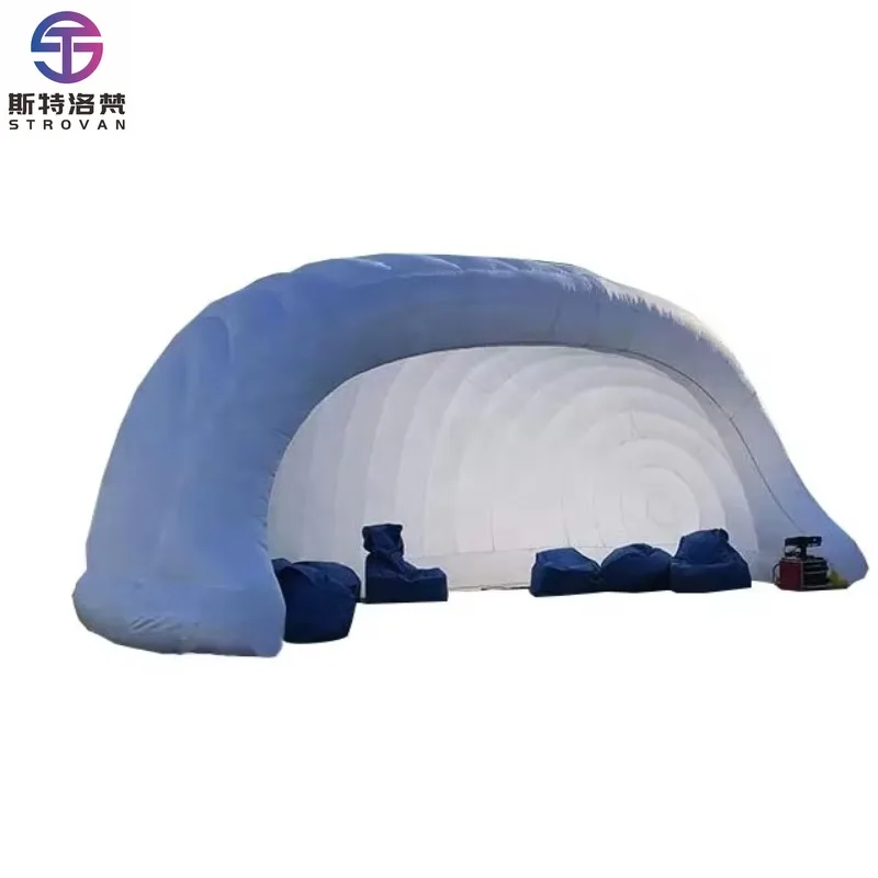

STLF Concert Half-Moon Air Igloo Shell Tent PVC Inflatable Luna Pod with LED Light for Parties