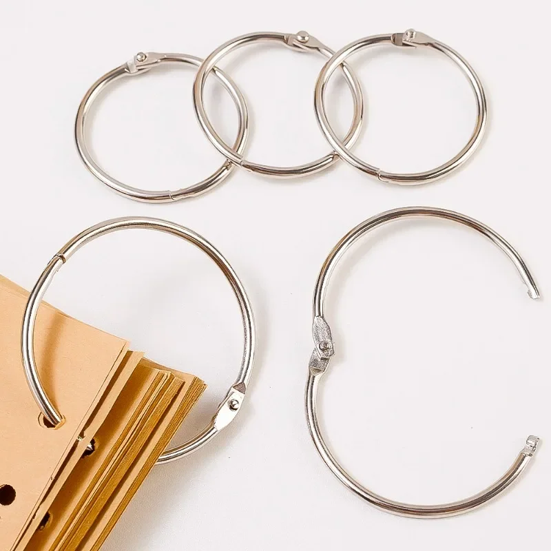 Metal Loose Leaf Binder Ring Book Binder Ring Clip for Index Card 38/50mm Book Hoops Opening Office Binding Supplies Photo Album