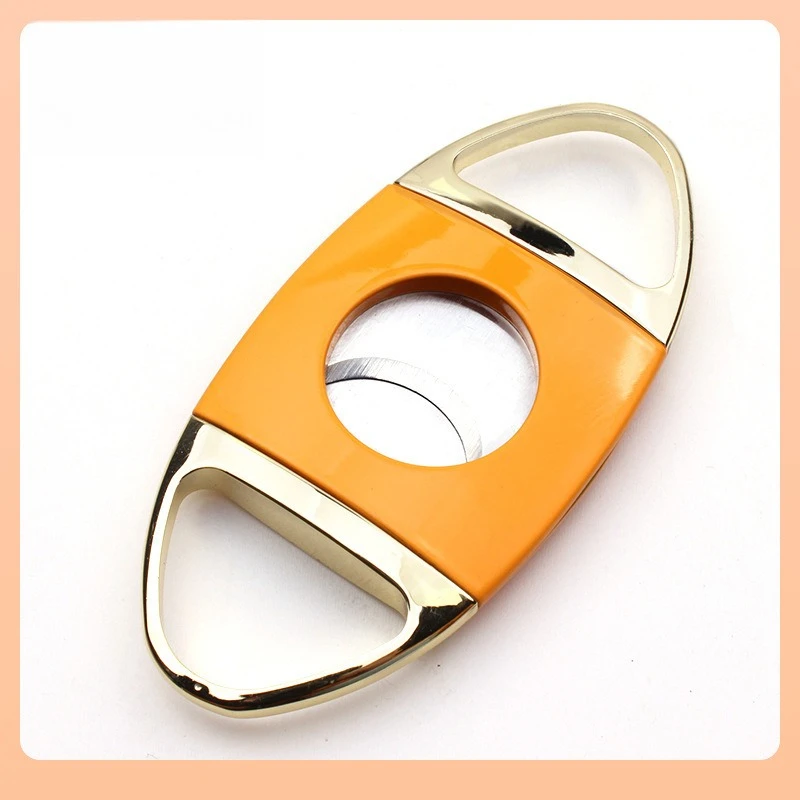 

Цветной триммер для сигар премиум-класса — резак из нержавеющей стали с двумя лезвиями и металлической ручкой