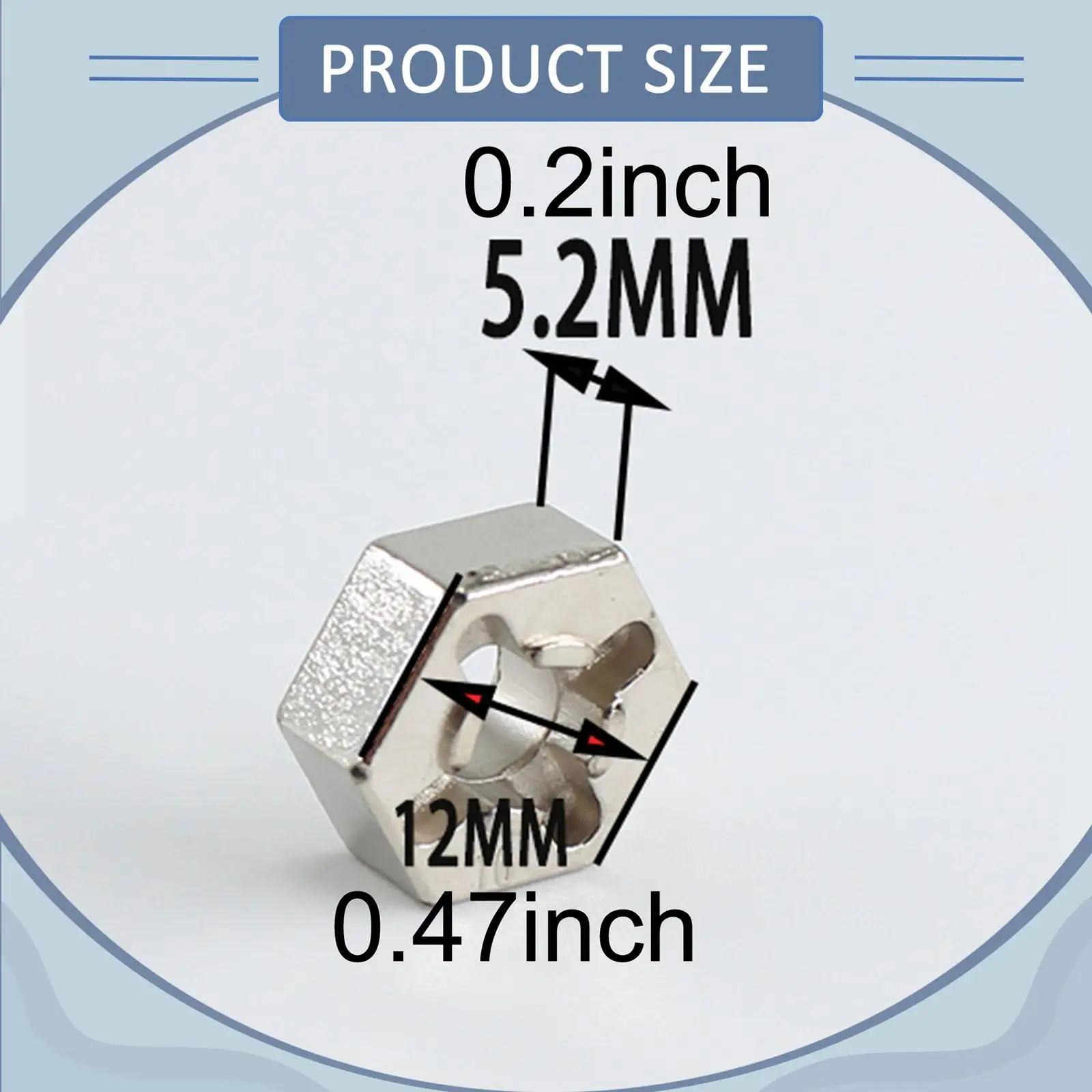Buje de rueda hexagonal de 4x12mm, accesorios de bricolaje, actualización fácil de instalar para coche RC 1/14