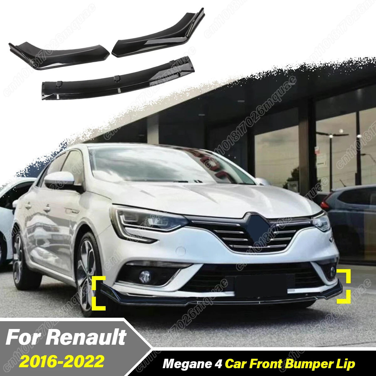 

Для Renault Megane 4 2016-2022: Декоративный спойлер переднего бампера, накладка на переднее крыло, аксессуары для тюнинга