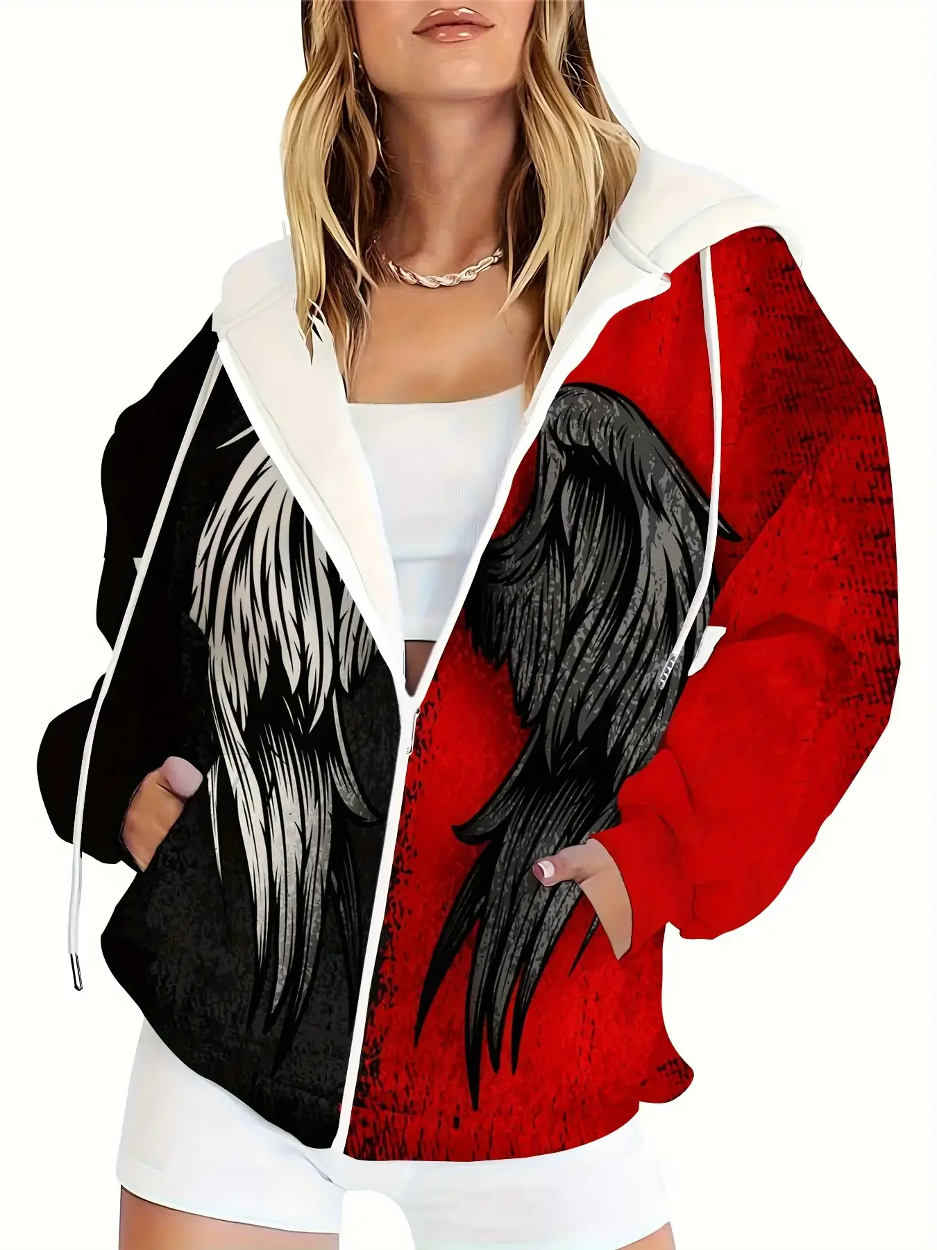 الخريف / الشتاء جديد الإنترنت المشاهير تنوعا معطف أزياء الفتيات هوديي المرأة نسيج مبهمة #1