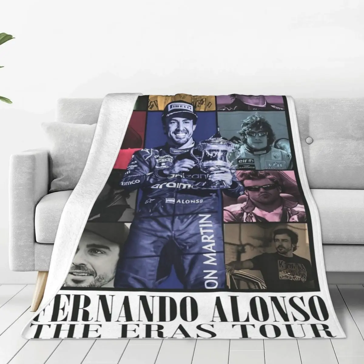 Fernando Alonso The Eras coperte flanella stampa multifunzione coperta leggera per divano viaggio peluche trapunta sottile