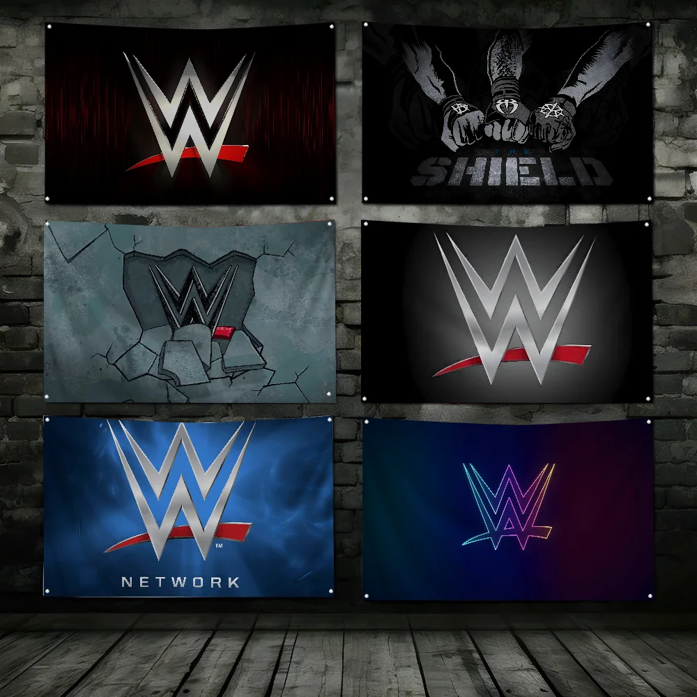 1PC Wwe Wrestling Flag Workshop Flags Room Decor Flag Outdoor Decorations Flags For Rooms Four Hole Flag