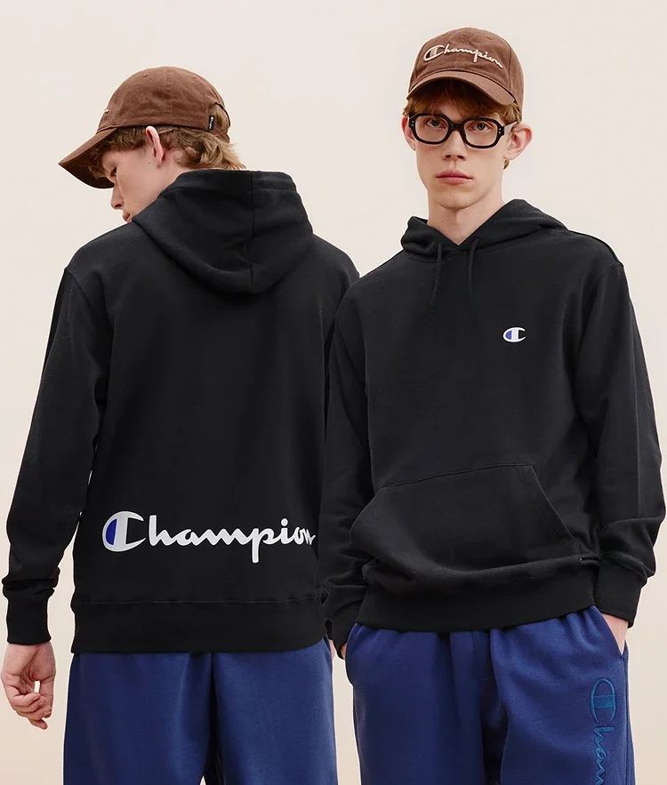 Champion Lovers Hoodie 2024 Autumn and Winter New American Style Hooded Solid Color Men's Coat Fashion Casual Women