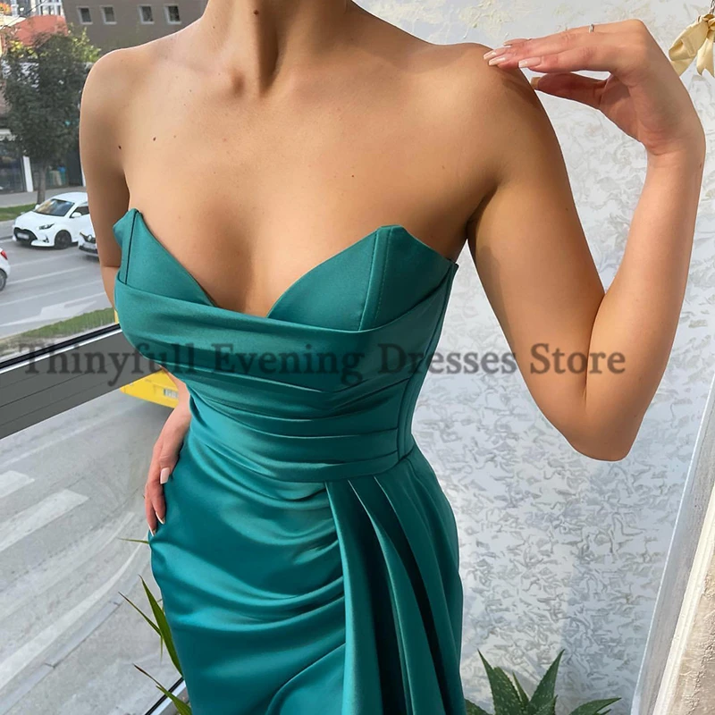 Thinyfull-Vestidos de Noche formales para baile de graduación, vestido de fiesta con escote Corazón, abertura alta hasta el suelo, vestidos de graduación de cóctel de sirena, talla grande