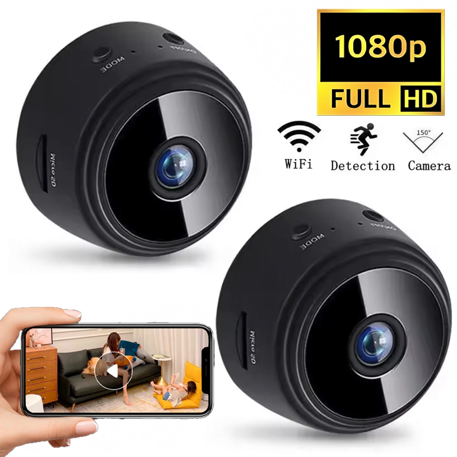 

2025new Camera Wireless WiFi Smart Surveillance Camera Remote Mini Monitor Interactive Home Night Security Reminder Voice Camera