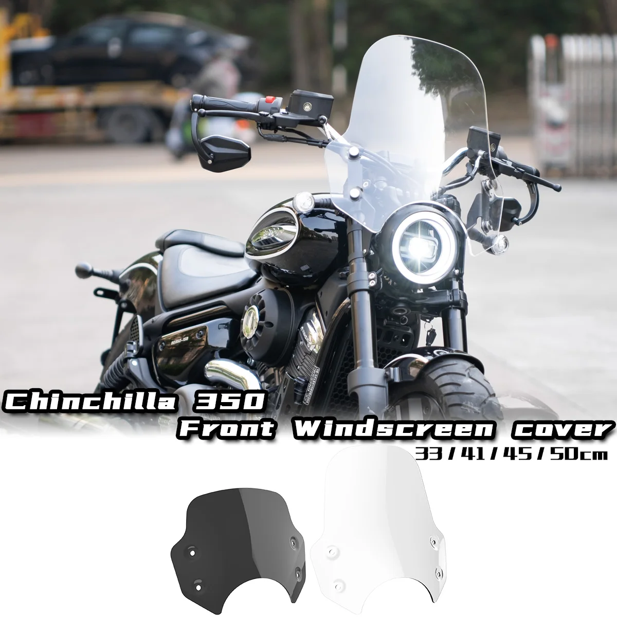 

BENDA Chinchilla 350 Motorcycle Retro Acrylic Screen Headlight Fairing Windshield Cover ABS Acrylic Front Cowl Headlamp