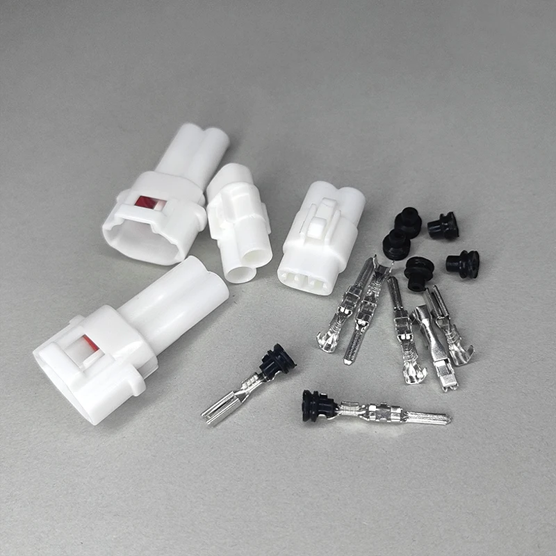1-10Set 2Pin Male/ Female Shell Waterproof Automatic Connector Suitable For Turn Signal Side Light Plug Car Connection Fog Light