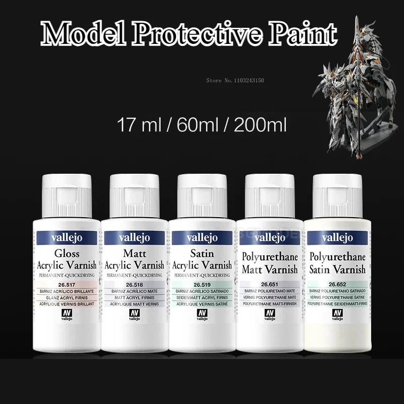 17ML/60ML/200ML Model Surface Protective Paint Handmade DIY Make Vehicle Cartoon Character Model Coloring Protection Model Paint