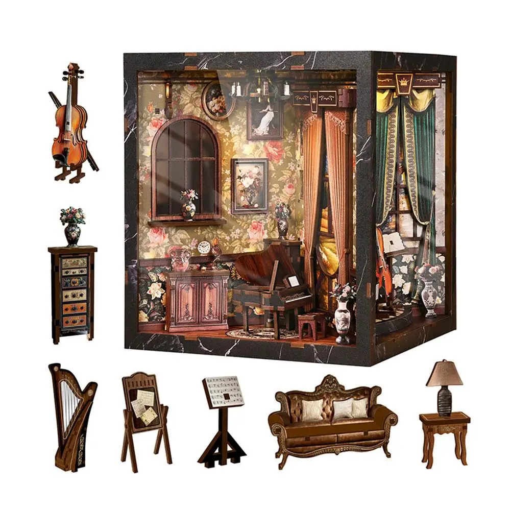 DIY Buch Nook Kit Miniatur Welt beleuchtet Home Dekoration Ornament Kind Geburtstagsgeschenk handgemachte Weihnachtsgeschenk