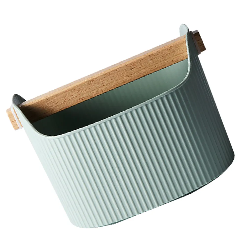 Knock Box for Coffee Grounds High Volume Dispenser Made of Hips Plastic and Solid Beech Lid Quick Clean Ergonomic Design