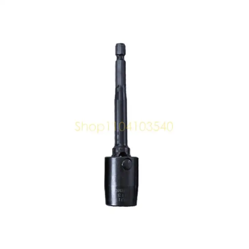 

02DC Drill Sockets Adapter with 6.35mm Handle Chrome Vanadium Steel 360 Degree Rotatable High Hardness Tool Gift for Man
