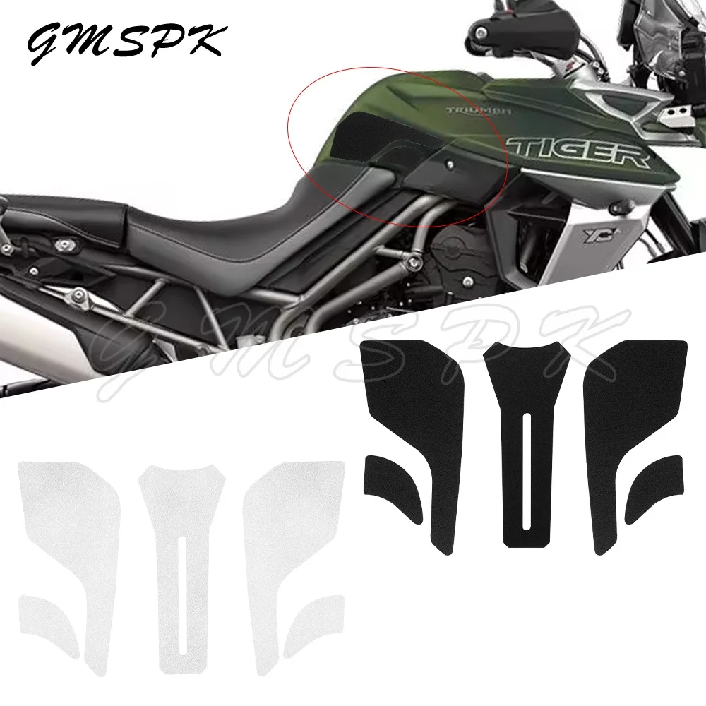 Motorcycle Tank Pad Sticker Fit for Street Triple 765RS 765R Anti Slip Protector Side Tankpad TIGER 800 XR XRX XRT XCX XCA XC