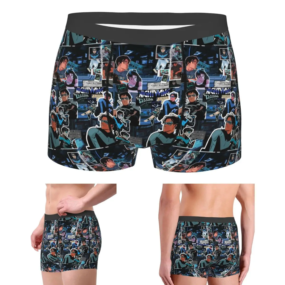 

Boxer Underpants Shorts Nightwing Panties Male Soft Underwear for Homme Man Boyfriend Gifts