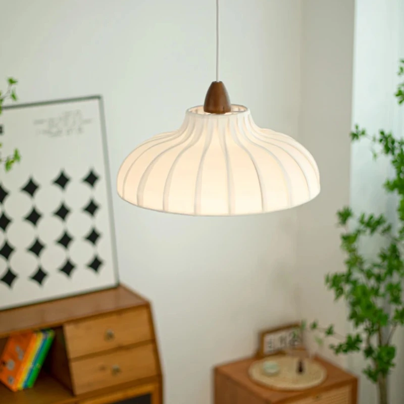 

2025 Wabi Sabi Fabric Pendant Lights For Dining Rooms Living Rooms Bedrooms Apartment Ceiling Lights Modern Atmosphere Room Deco