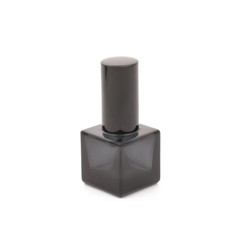 100Pcs 8ml Black Glass Spray Atomizer Portable Travel Cosmetics Square Empty Container Sample Packging