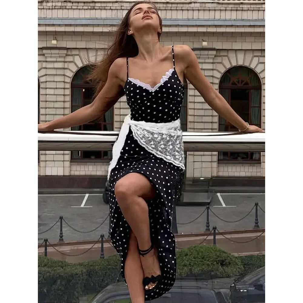 Zeyla Kant Patchwork Maxi Jurk Dames 2025, Zomer V-hals Spaghetti Bandjes Backless Halter Slanke Avondjurk