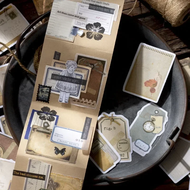 

30 шт., литература и искусство, наклейка «сделай сам», 6 видов, винтажный материал для справочника, наклейки для скрапбукинга, коллажа, декоративные