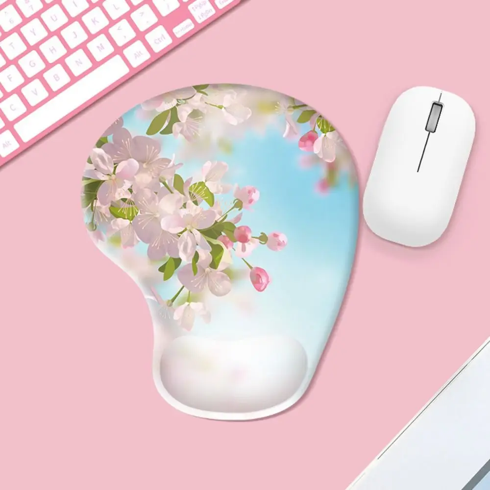 Marbled Texture Wrist Rest Mouse Pad Oil Painting Non Slip Hand Support Mouse Mat Comfortable Ergonomic Office Accessories