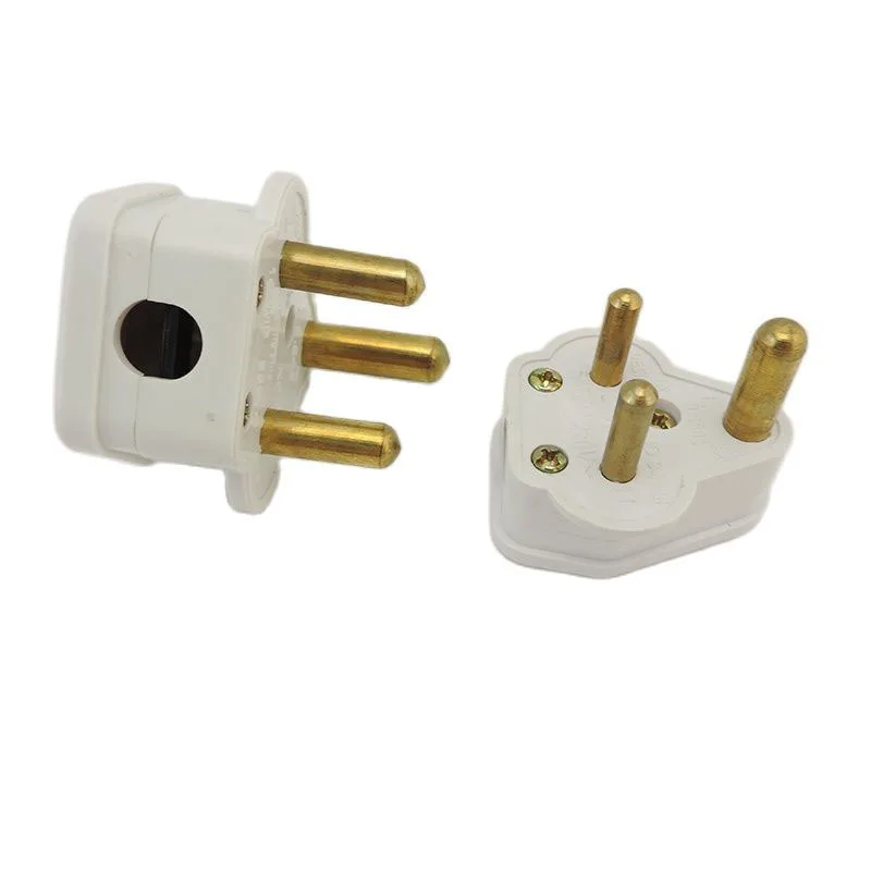 1pcs 5A 15A 3pin ndia South africa Wiring power cord plug BS546 removable cable Connector Detachable power plug Type M/D