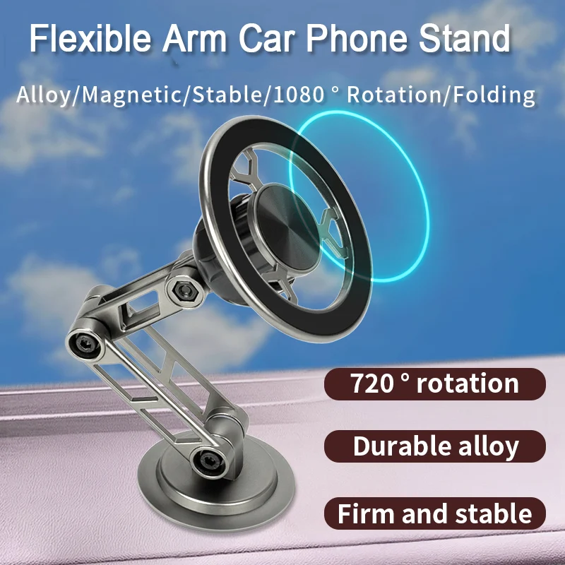 حامل هاتف السيارة المغناطيسي 360 لهاتف Xiaomi 15T Redmi Note 15 14، Google Pixel 10 9، OnePlus 11،Oppo Reno 13 Pro، Moto G86 Stand Mount