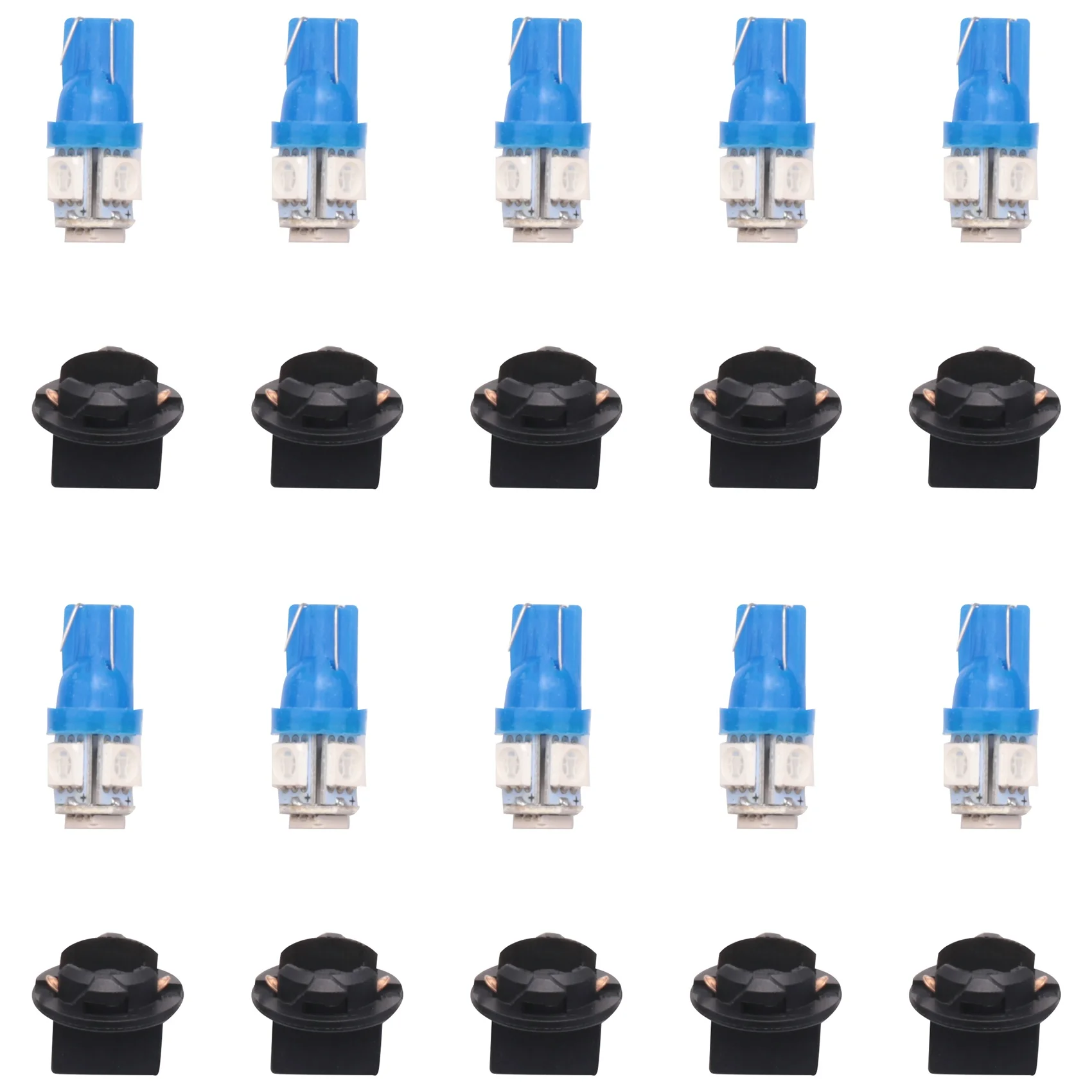 T10 194 168 LED Light Bulb PC194 PC195 PC160 PC168 Instrument Panel Gauge Cluster Dashboard Light Bulb Ice Blue 10PCS