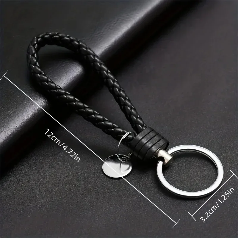 

Stylish PU Leather Braided Woven Keychain Bag Pendant - A Perfect Gift for Men and Women!