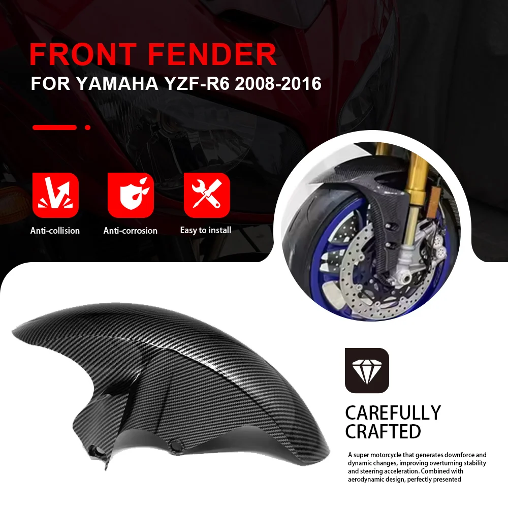 Motocycle Front Tire Wheel Fender Mudguard Splash Guard For YAMAHA YZF R6 YZF-R6 YZFR6 2008-2016 Mud Guard Wheel Protection