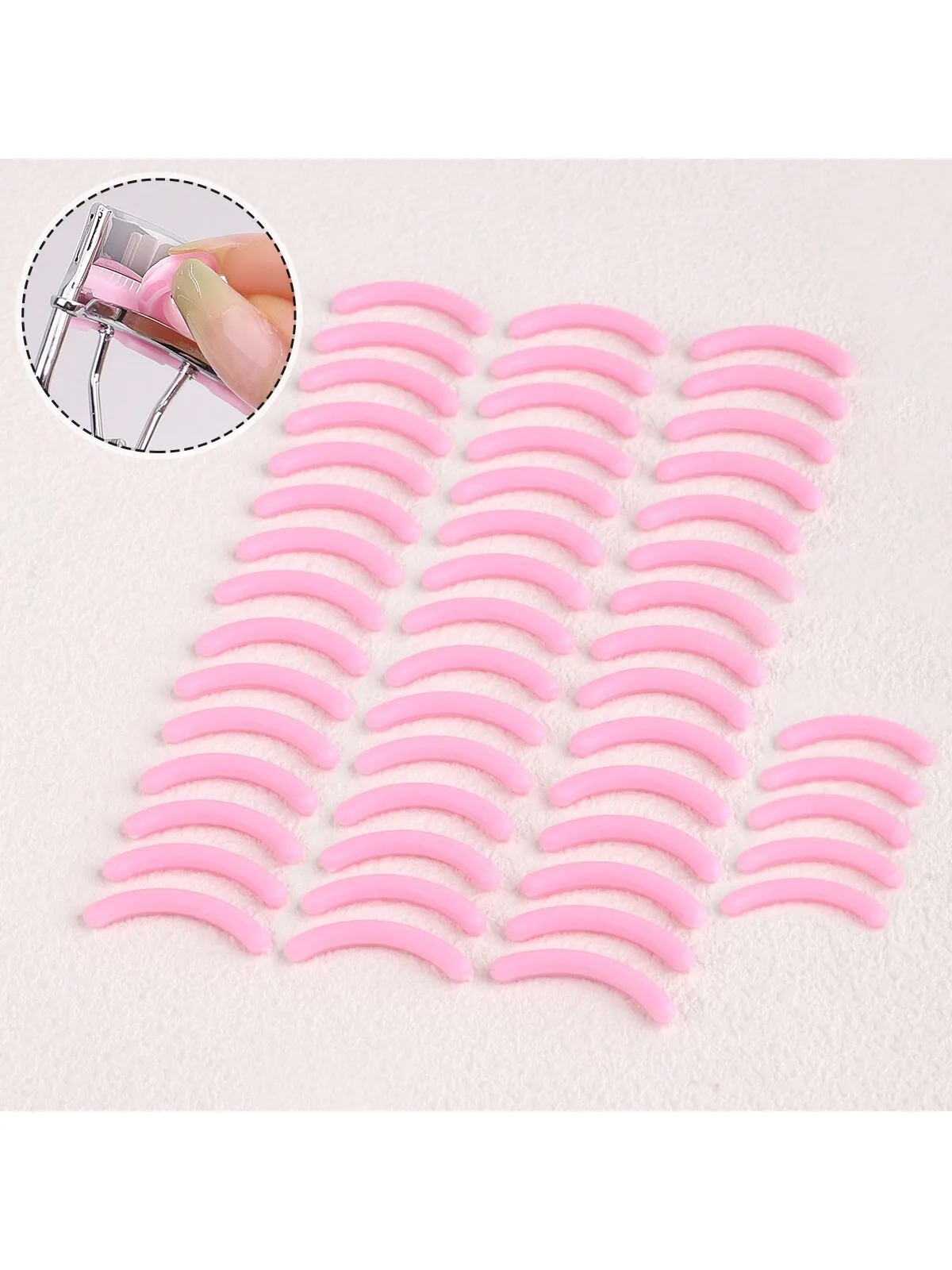 Replacement Silicone Pads for Eyelash Curler, 50pcs Set