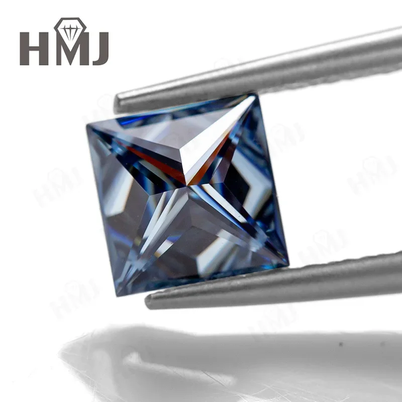 Großhandel Moissanit Princess Cut Schwarz D-Farbe mit Zertifikat Hochwertige Schmuckherstellungsmaterialien Geburtstagsgeschenke DIY-Perlen – Detail 39