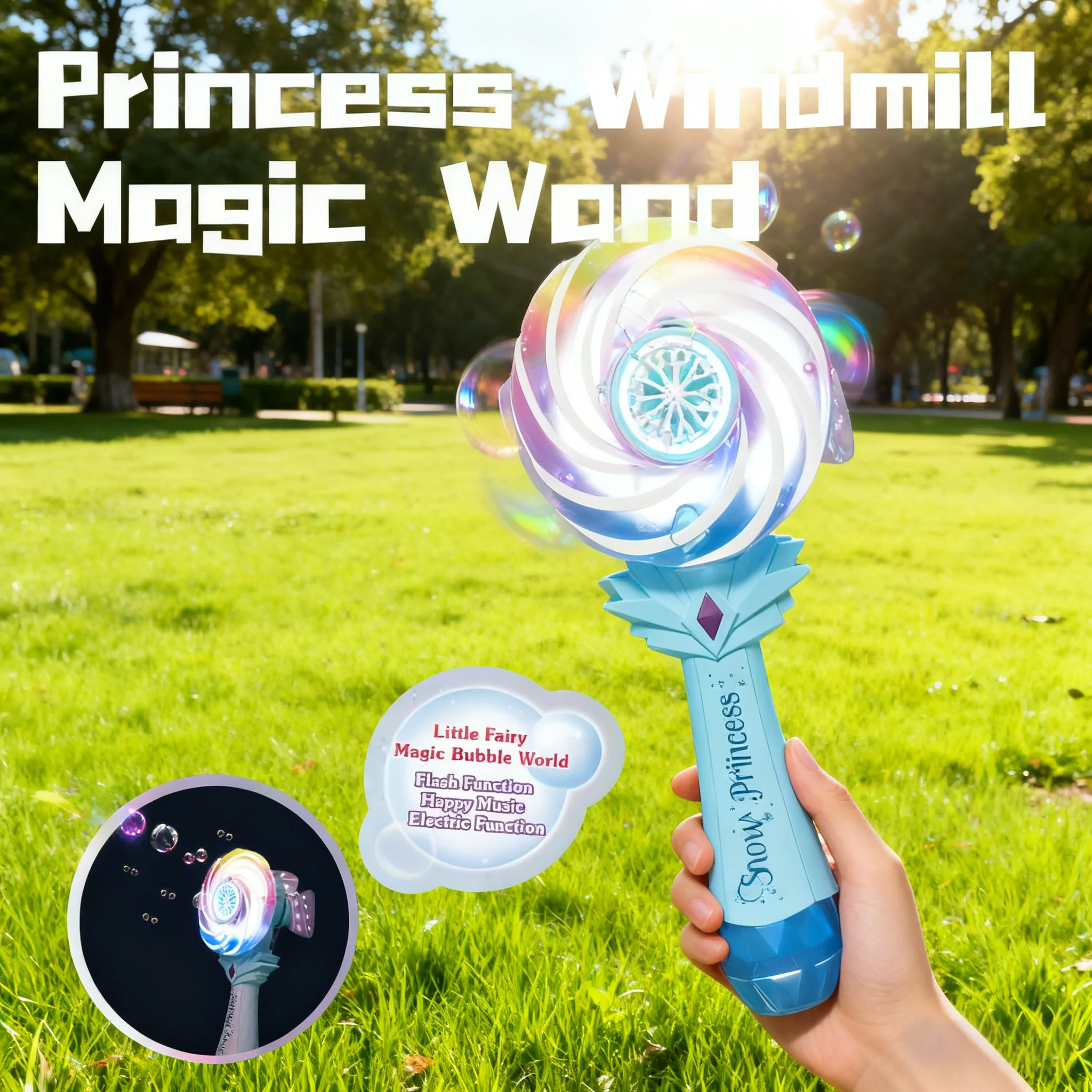 Jouets de machine à bulles de princesse, bâtons de bulles lumineux en forme de sucette pour fille féerique, jouets pour enfants de noël et d'halloween