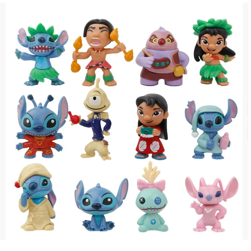 @ 12 pièces figurines d'anime point poupée dessin animé point jouet ornements Micro paysage gâteau décoration modèle Pvc Figure enfant cadeau d'anniversaire