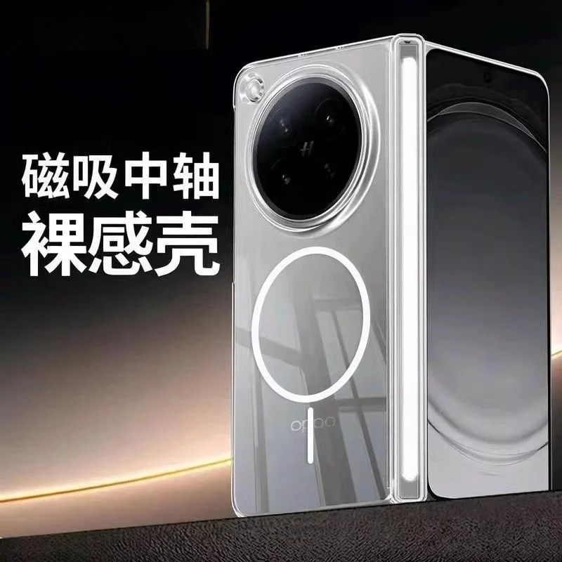 Case For OPPO Find N6 luxury HD transparent Magnetic Shaft P