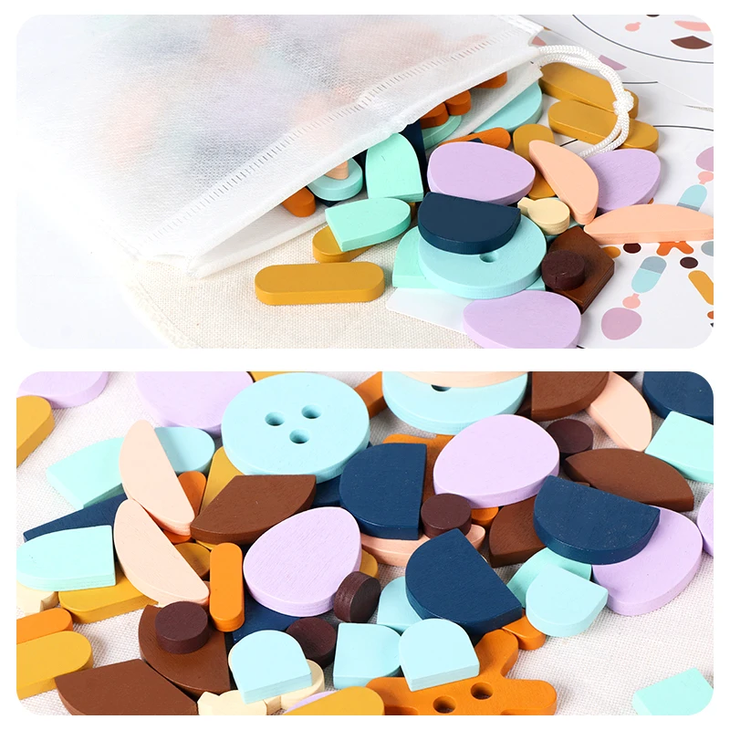 Geometrische Form Puzzle Spielzeug Lernspielzeug Geburtstagsgeschenke Kinder Feine Aktionsfähigkeiten Hand-Auge-Koordination Tangram-Spiel