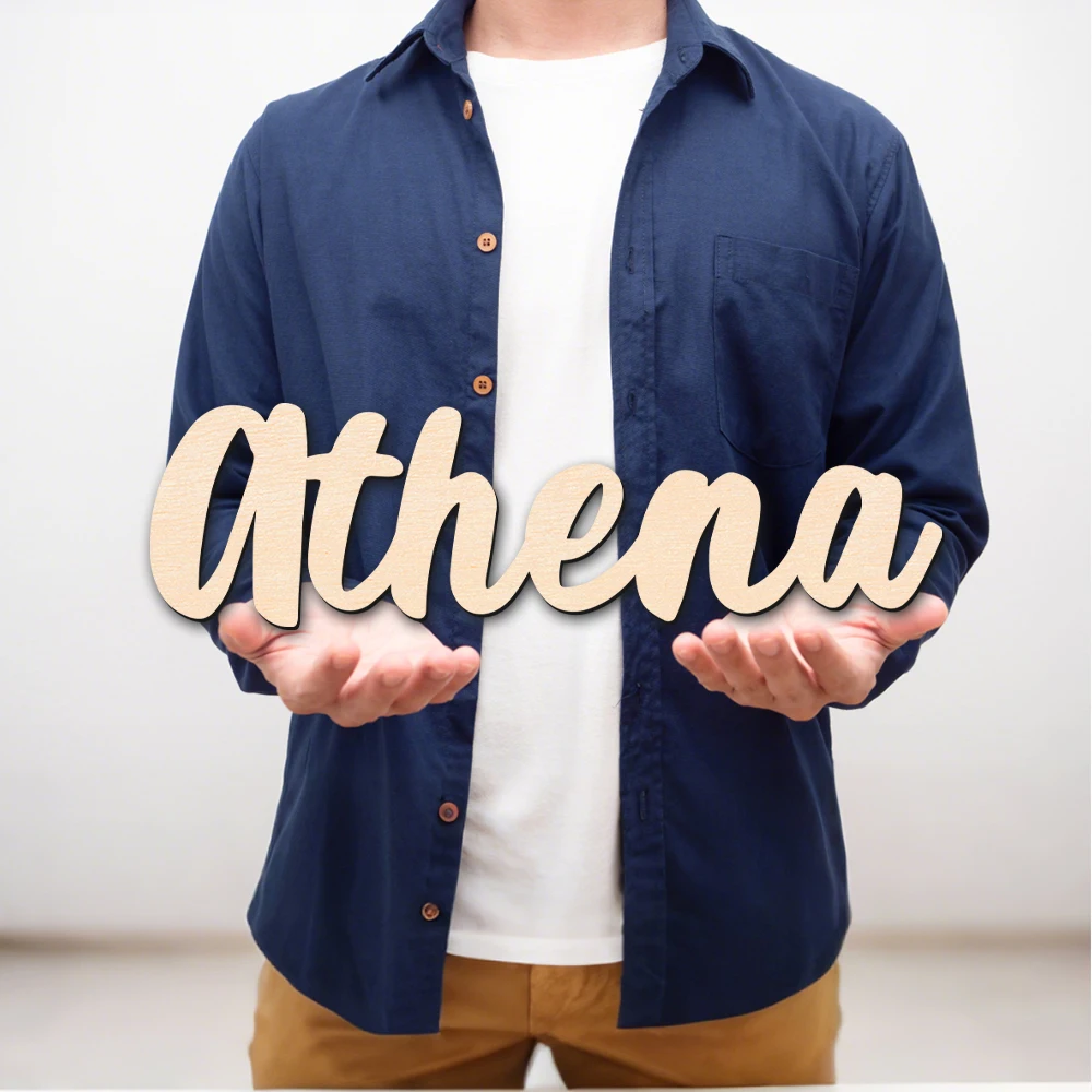 1pc Personalized Wooden Name Sign,Customized Name,Decorative Plaques,Multi Color Select,Wall Art And Room Decor,